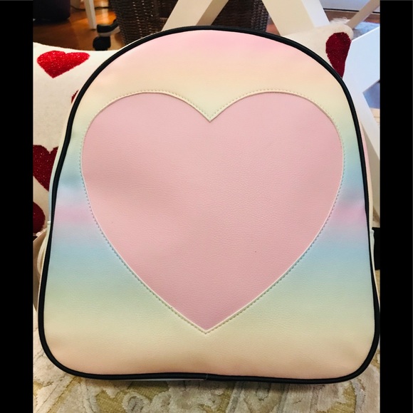 Betsey Johnson Handbags - Betsey Johnson Ombre Pastel Heart Backpack!